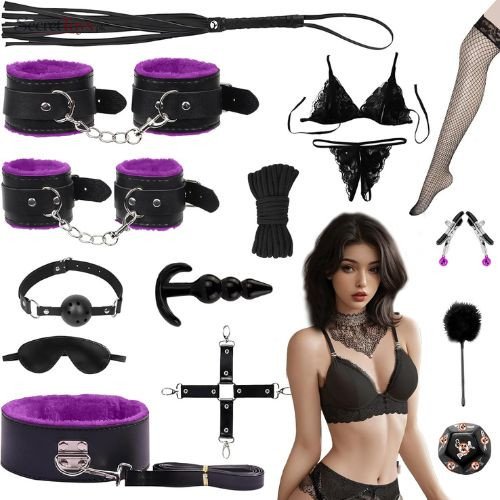 15 PCS Sex Bondage BDSM Kits Restraints for Women