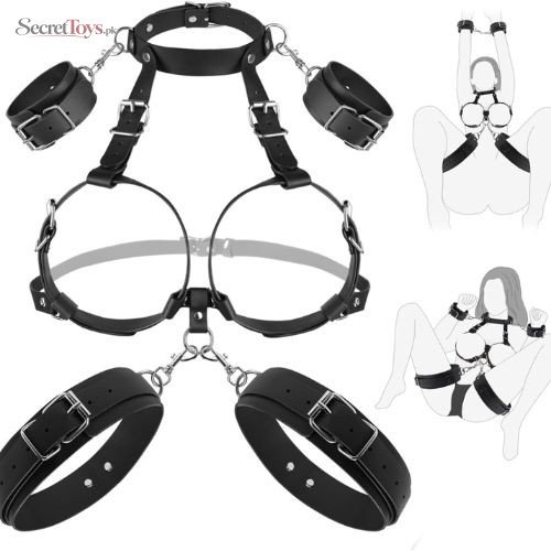BDSM Bondage Restraint Kit with Adjustable Ankle Cuffs