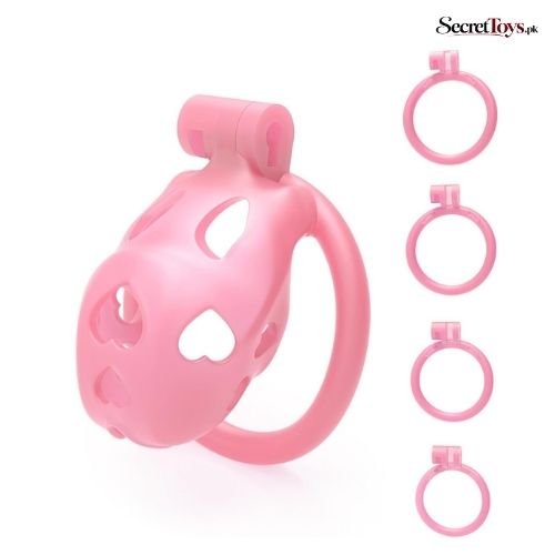 Resin Chastity Cage for Men with 4 Adjustable Rings