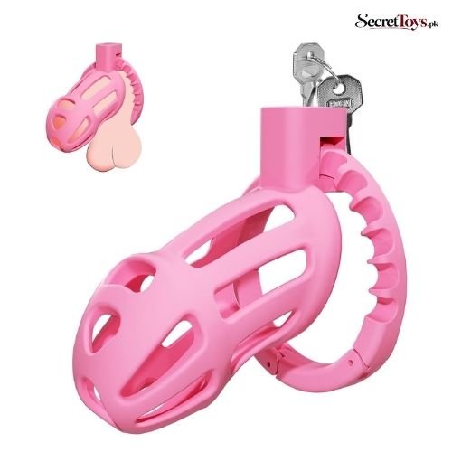 Lightweight Male Chastity Cage with 8 Size Adjustable Ring