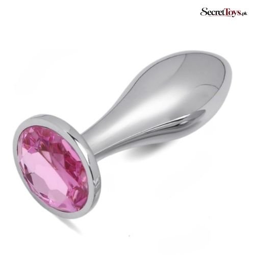 Small Anal Plug for Beginners Pink G Spot Jewel Adult Toy