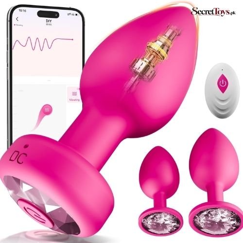 3 Piece Silicone Anal Training Kit with 10 Mode App Remote Vibrator
