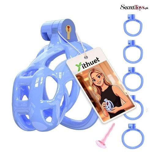 Lightweight Blue Cobra Chastity Cage for Men