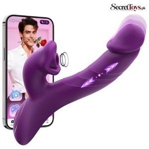 App Controlled Rabbit Vibrator with 9 Suction and 7 Thrusting Modes