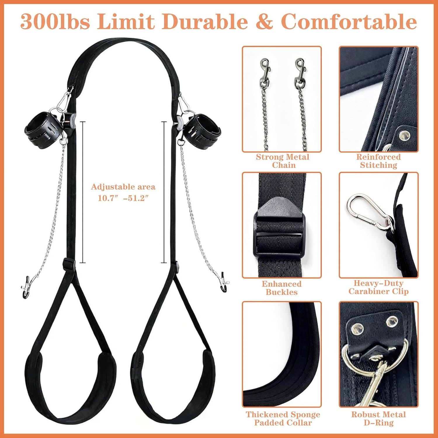 BDSM Bondage Kit for Women with Nipple Clamps thumbnail 2