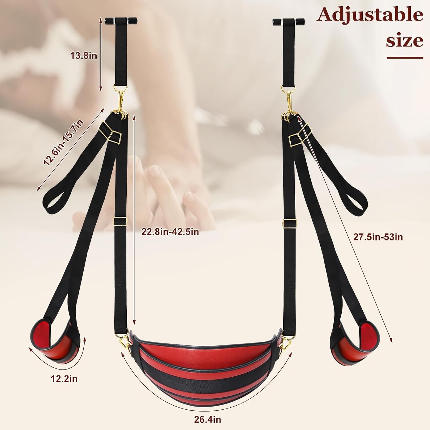 2 in 1 BDSM Sex Swing and Bondage with Straps thumbnail 2