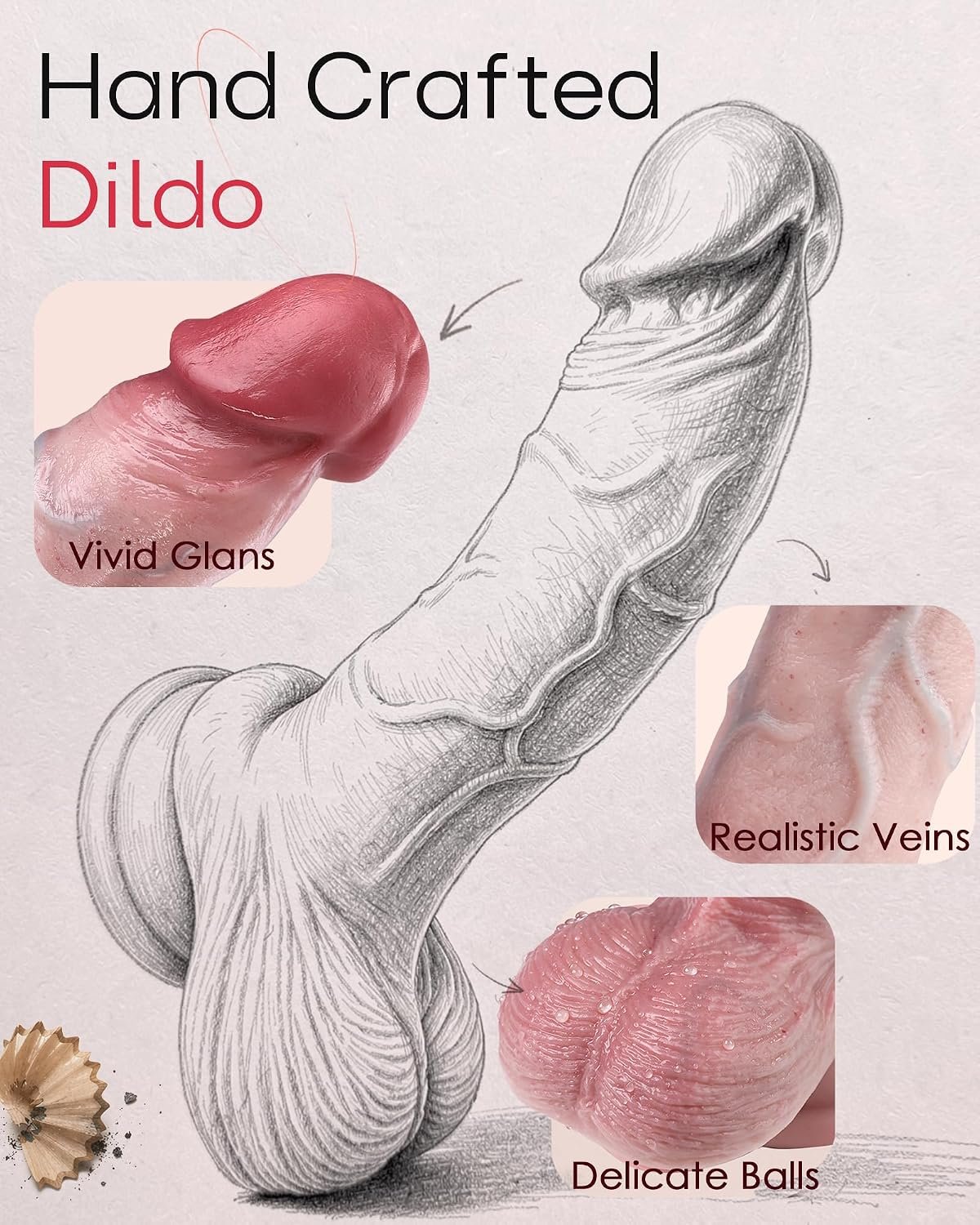 7 Inch Adult Silicone Dildo with Strong Suction Cup thumbnail 3