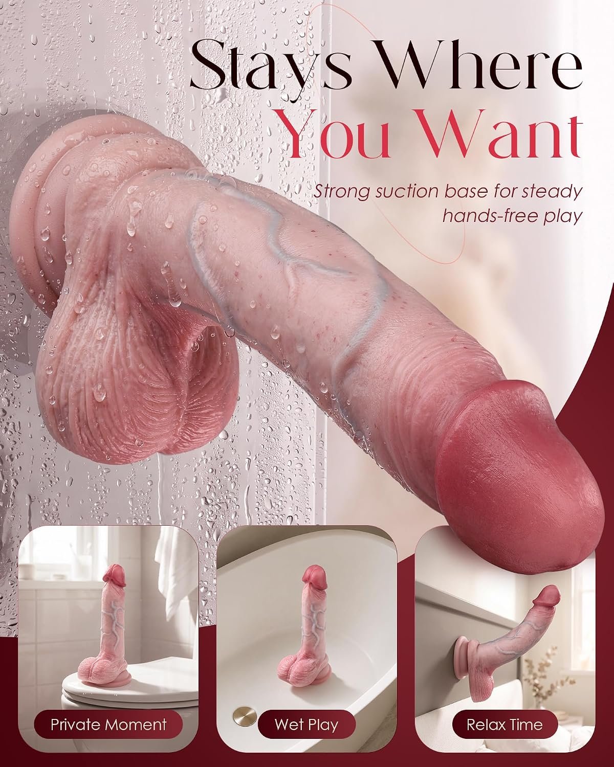 7 Inch Adult Silicone Dildo with Strong Suction Cup thumbnail 2