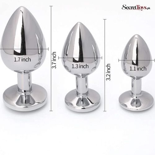 3 Piece Luxury Jewelry Design Anal Butt Plug Set thumbnail 2
