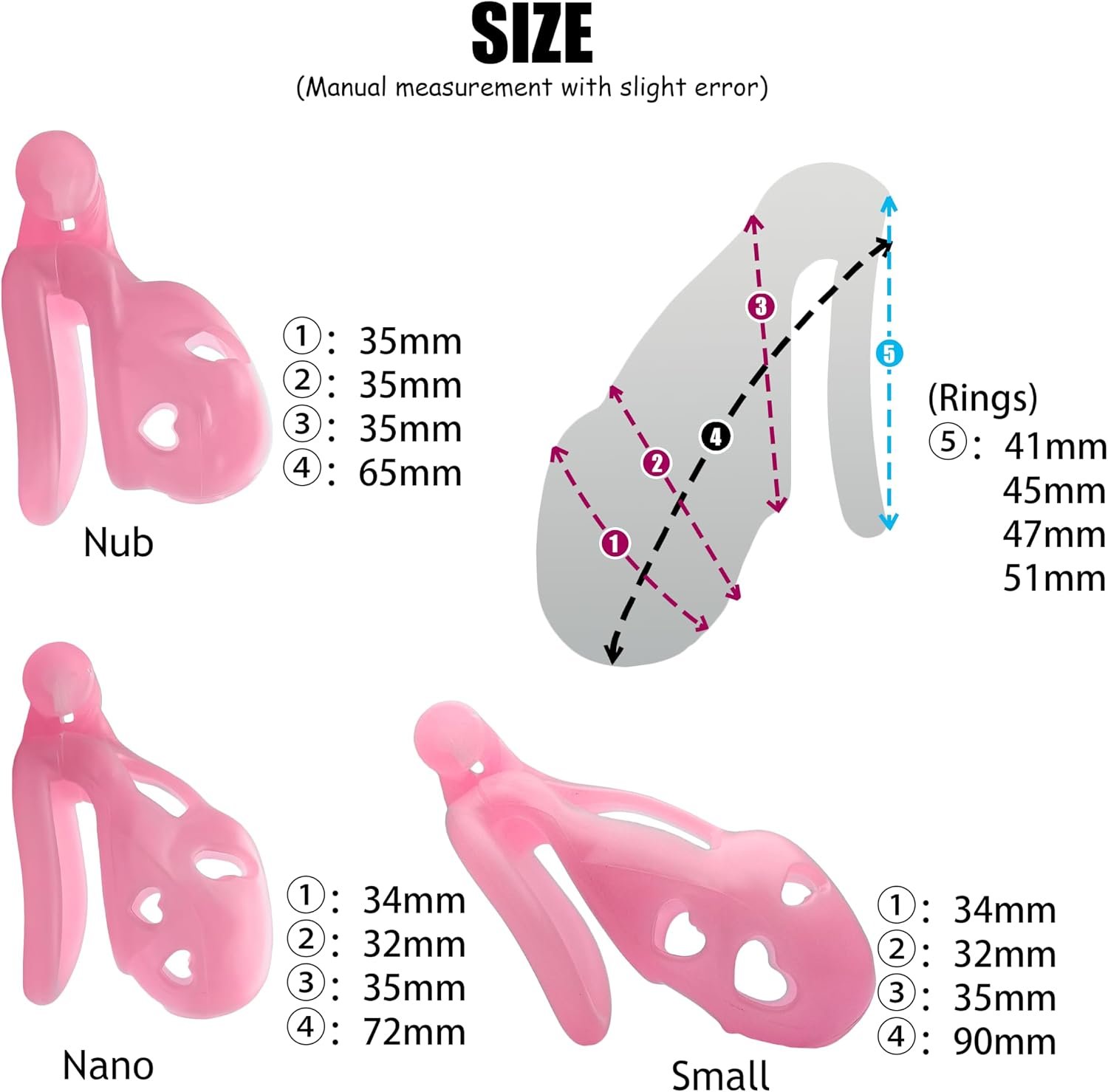 Resin Chastity Cage for Men with 4 Adjustable Rings thumbnail 3