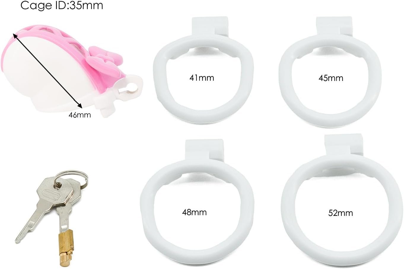 Men Chastity Cage with Invisible Lock and Adjustable Rings thumbnail 2