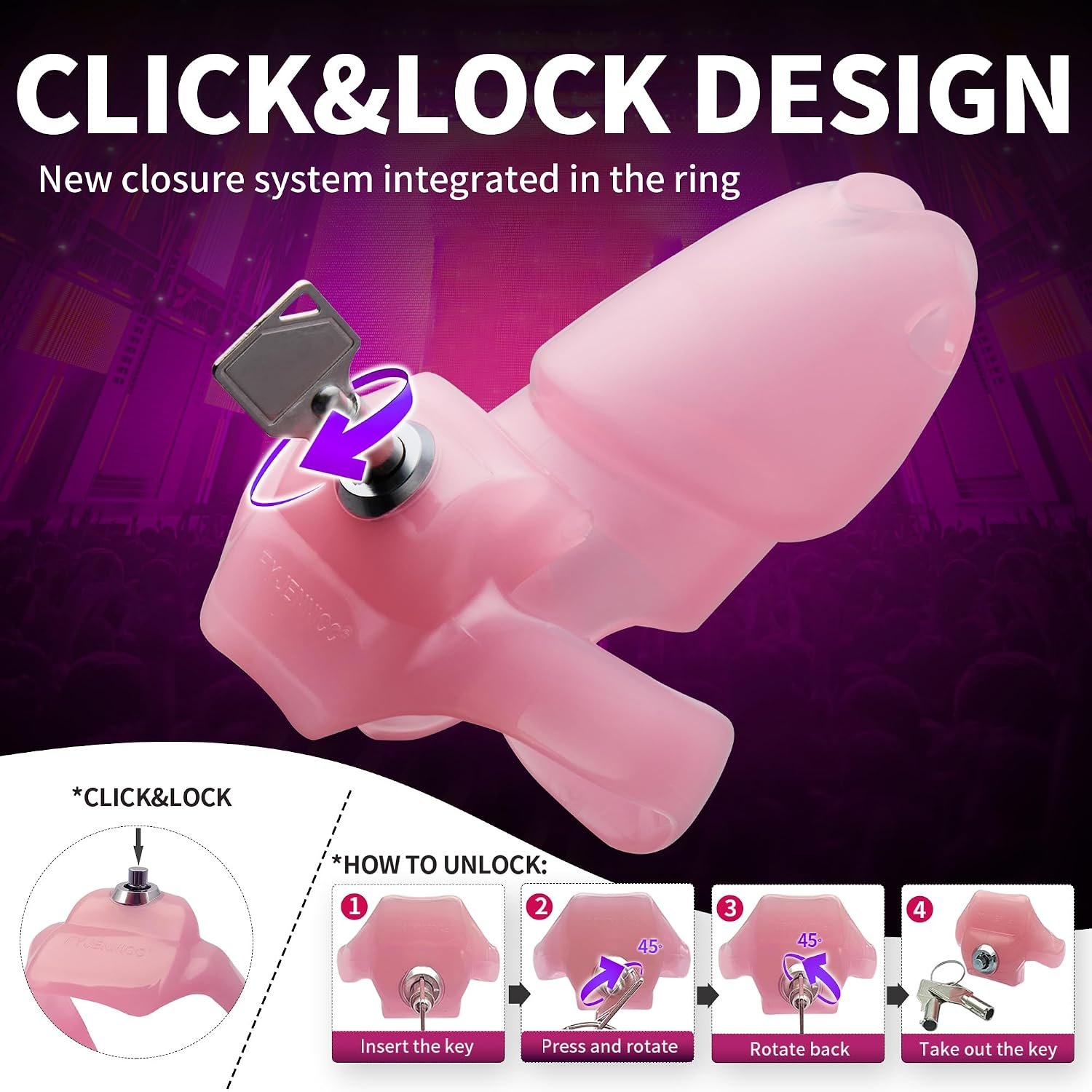 Resin Male Chastity Cage with 5 Adjustable Rings thumbnail 3