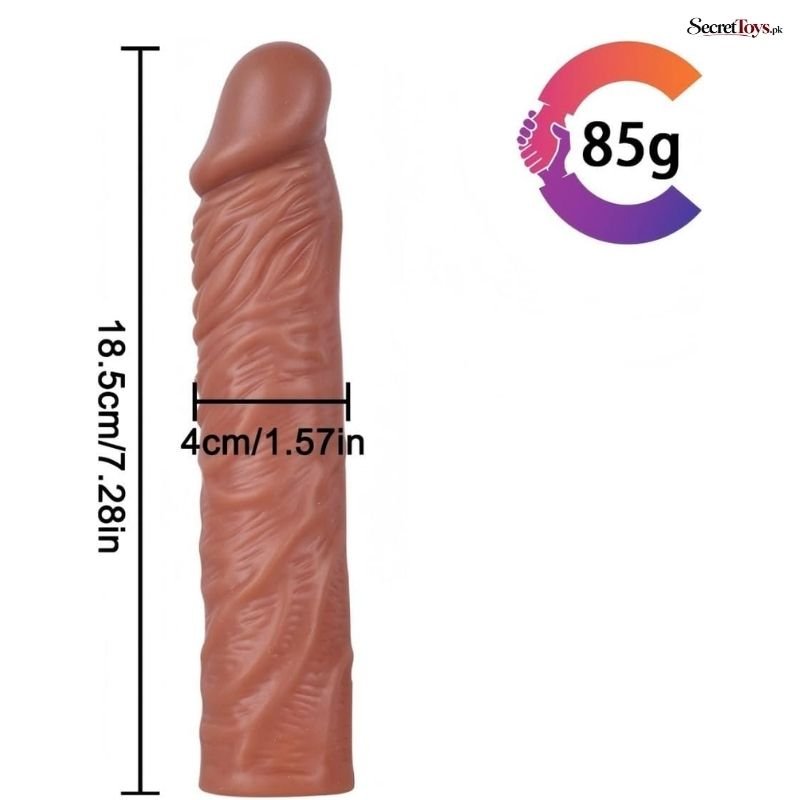 7.2 Inch Double Open Silicone Sleeve Extender for Men thumbnail 2