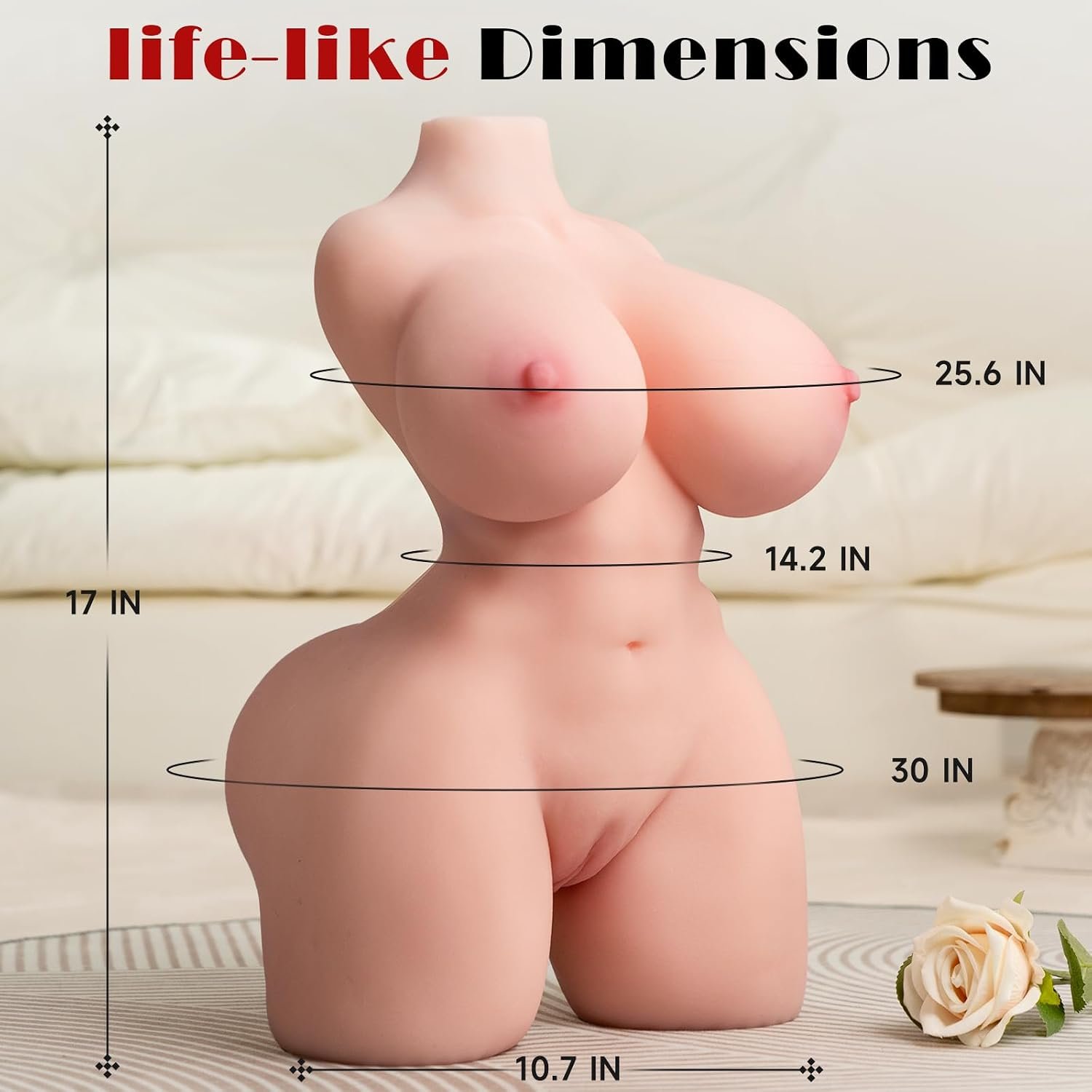 17 LB Realistic Life Size Sex Doll Torso for Men thumbnail 3