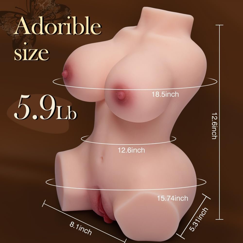 6 LB Realistic Sex Doll Torso for Men with Soft Boobs thumbnail 3