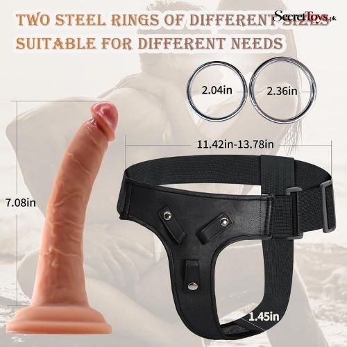 Adjustable Strap On Dildo Harness with Silicone Dildo thumbnail 2