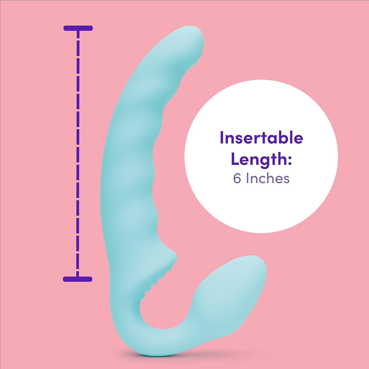 Wave Rider 6 Inch Strapless Strap On Dildo Toy thumbnail 2