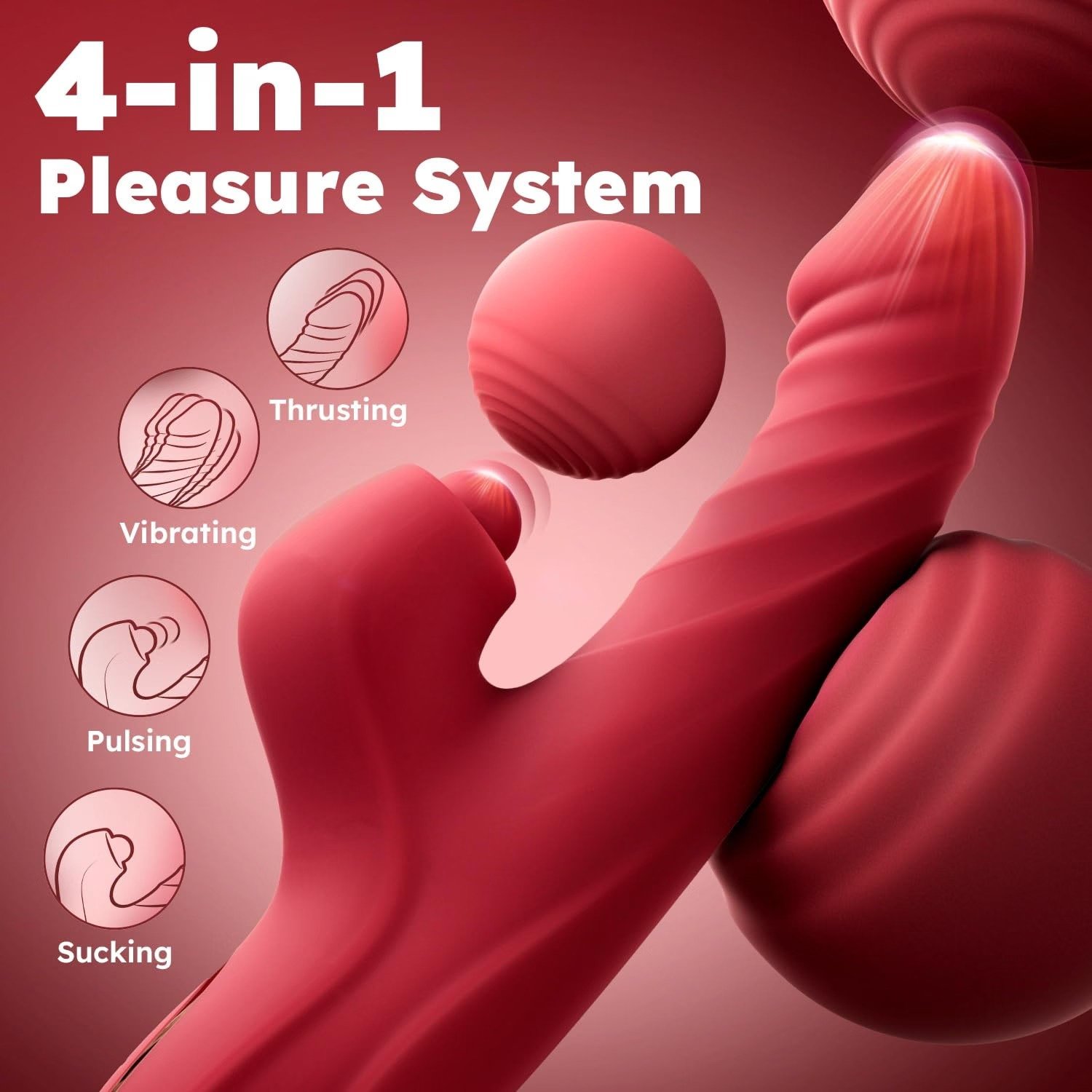 Rabbit G Spot Vibrator with Thrusting Dildo thumbnail 3