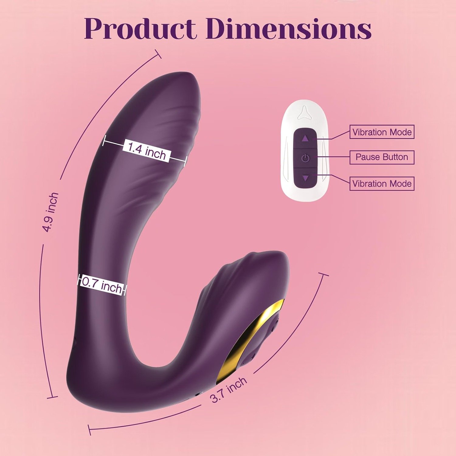 Adult Clitoral G Spot Vibrator with Remote Control thumbnail 2
