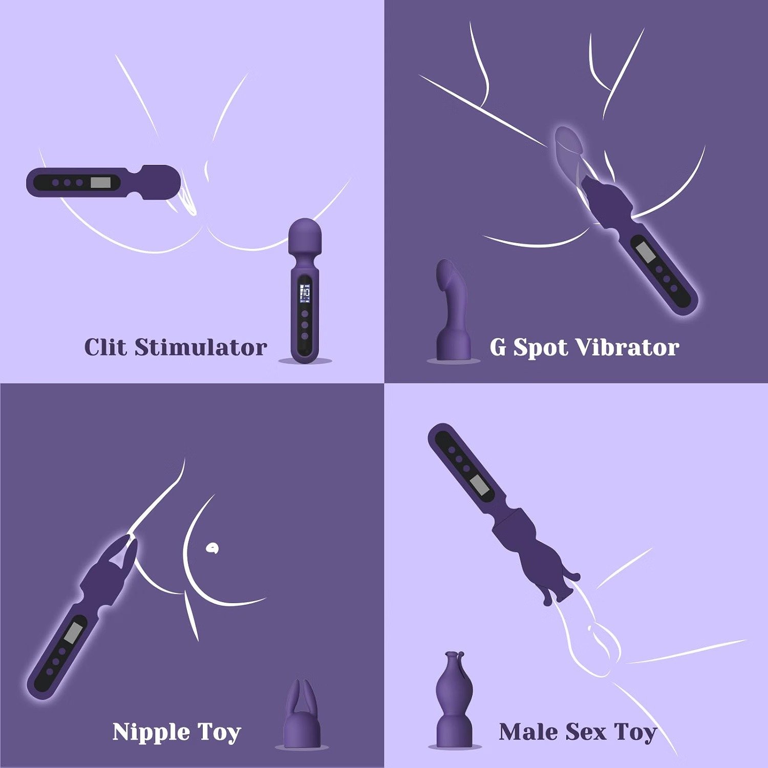 Buy Wand Vibrator Kit with 10 Vibration Modes thumbnail 3