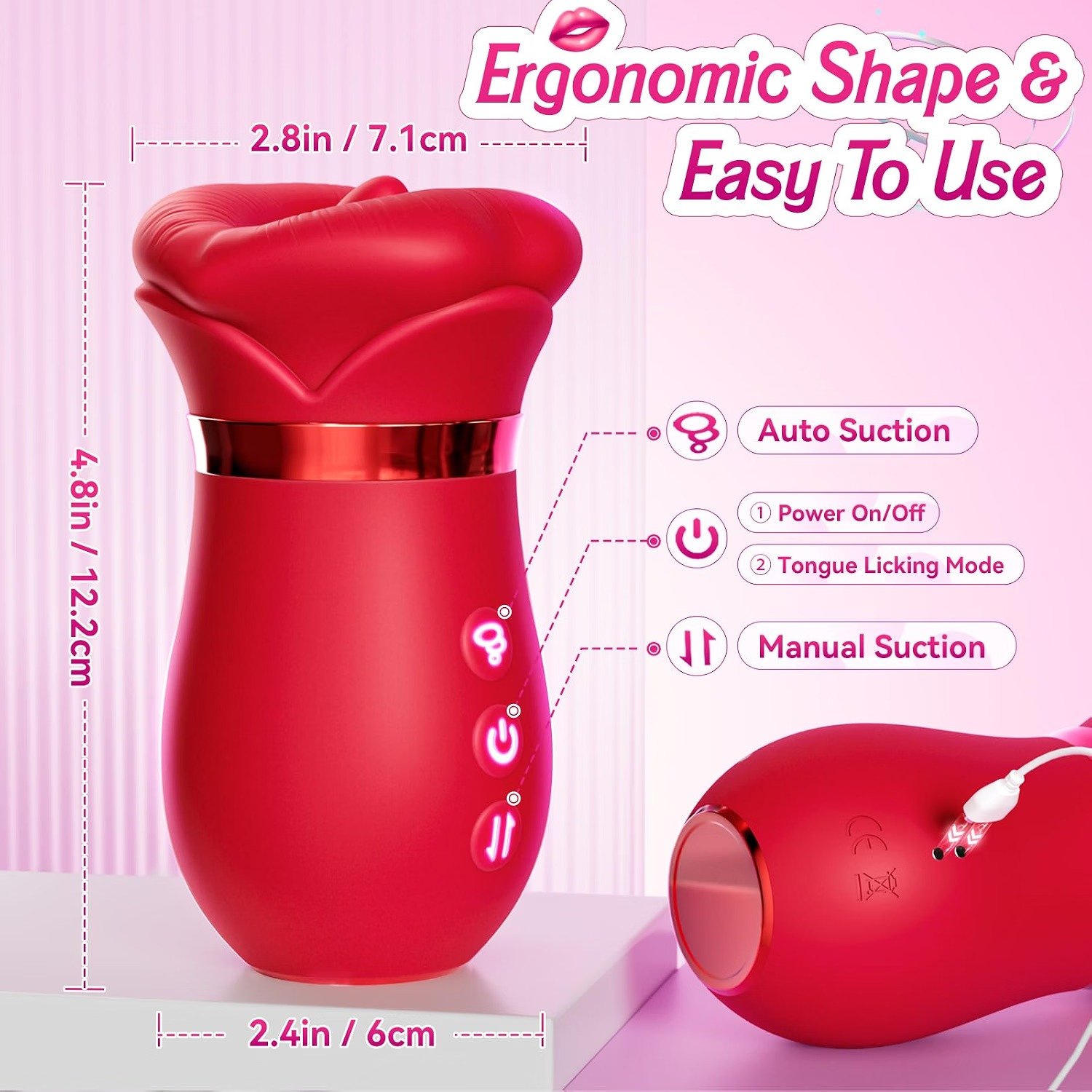 5 in 1 Rose Vibrator for Women with App Control thumbnail 2