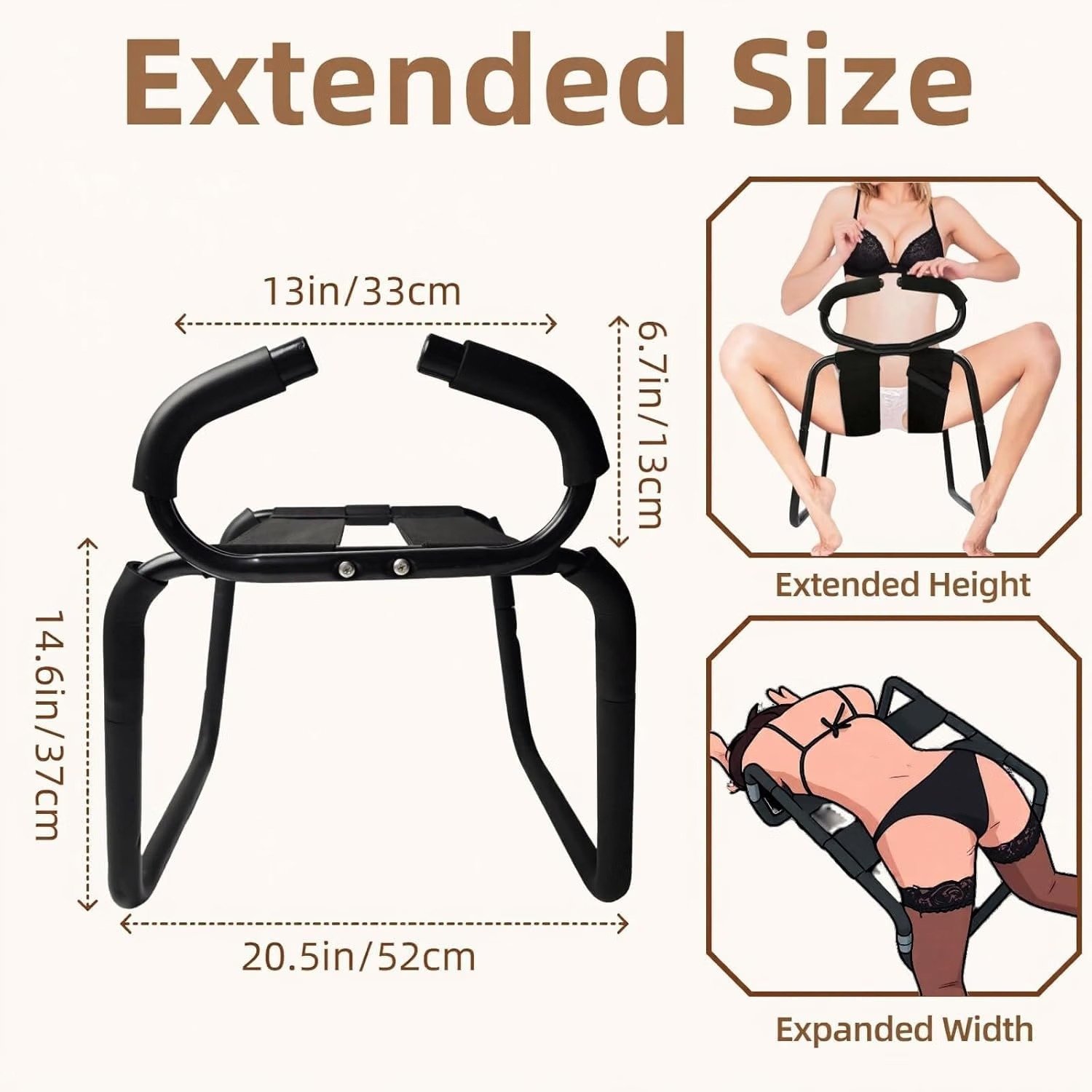 Multifunction Sex Position Chair with Adjustable Handrail thumbnail 2