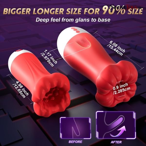 Baiwatt Male Masturbator and Penis Pump with Vibrating Stroker thumbnail 3