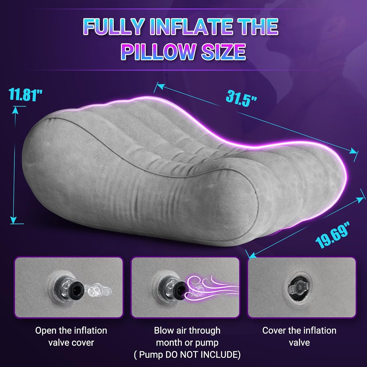 Inflatable Sex Positioning Pillow Sofa for Couples thumbnail 3