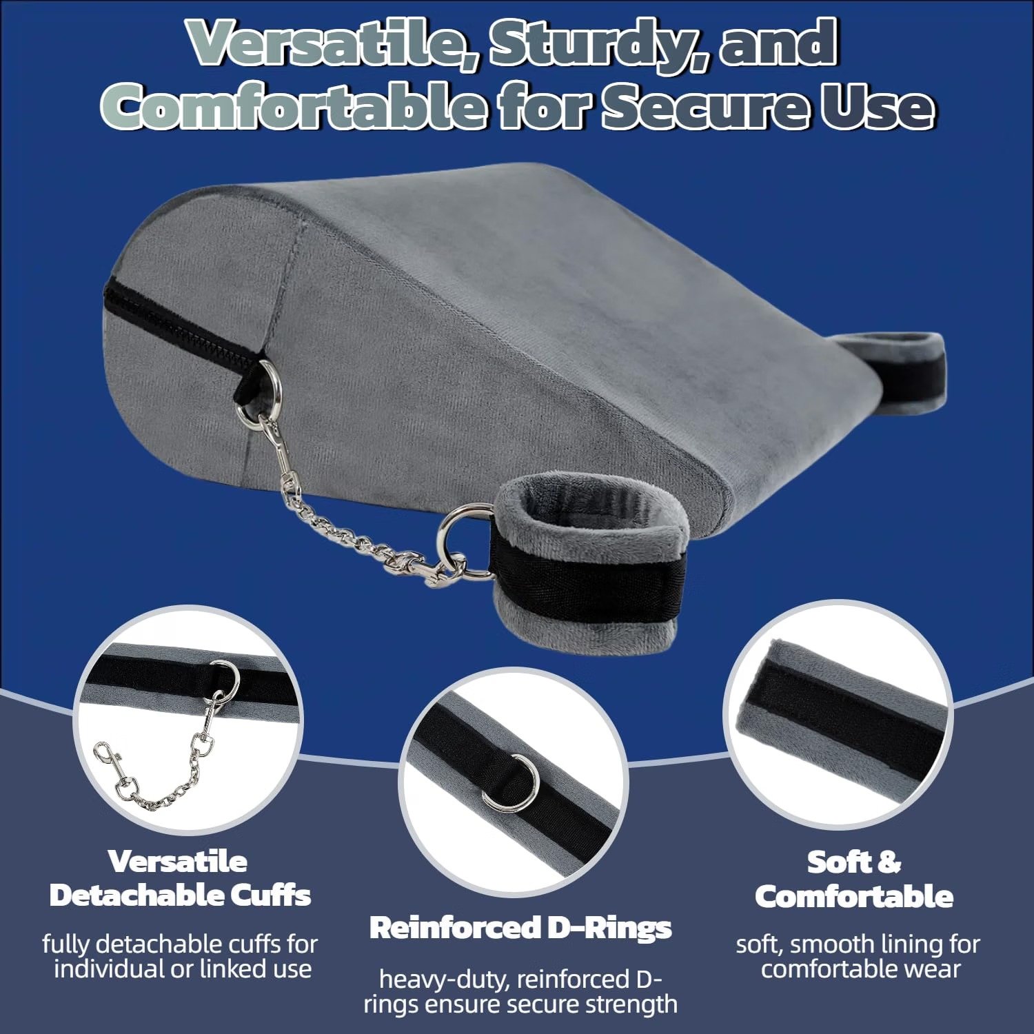Inflatable Sex Pillow Cushion with Bondage Handcuffs thumbnail 3
