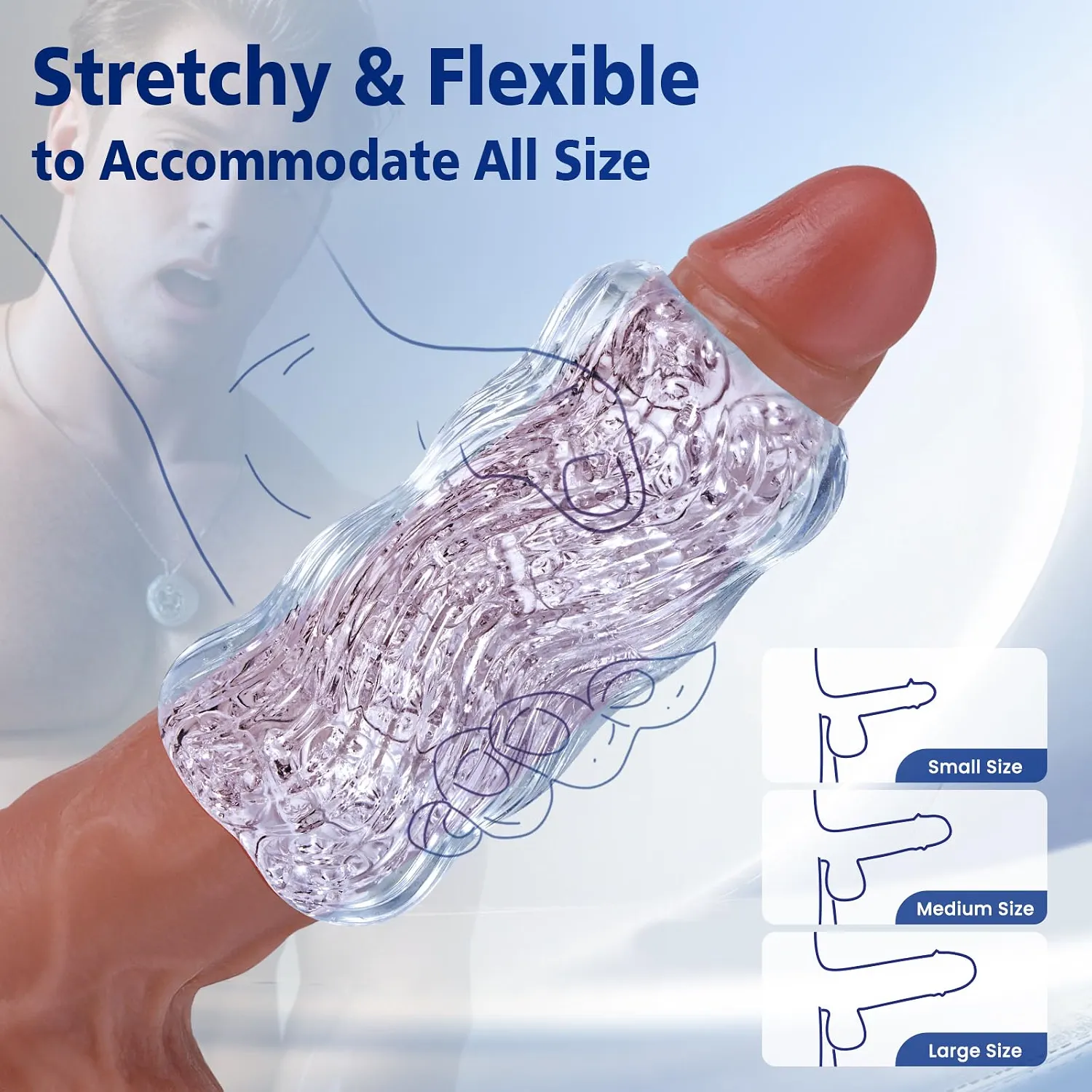 Realistic TPE Penis Cock Sleeve for Men thumbnail 2