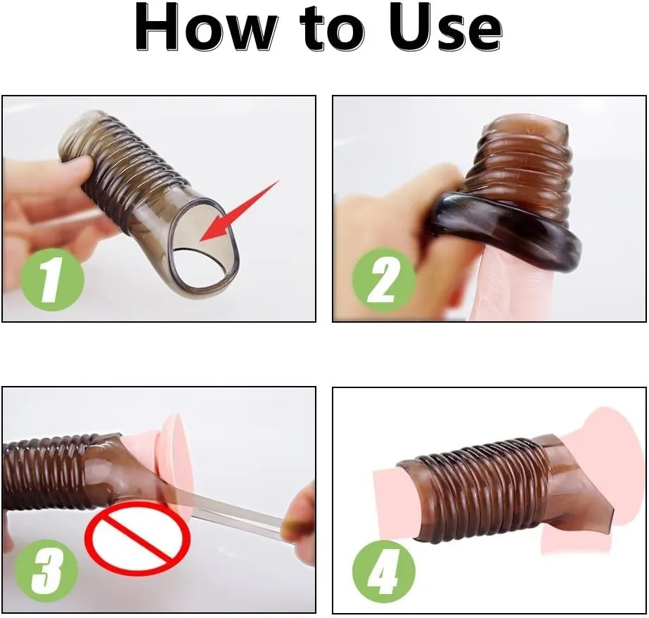 2 Piece Penis Sleeve and Cock Ring Set for Men thumbnail 3