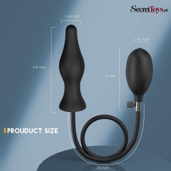 Silicone Inflatable Tapered Anal Plug thumbnail 2