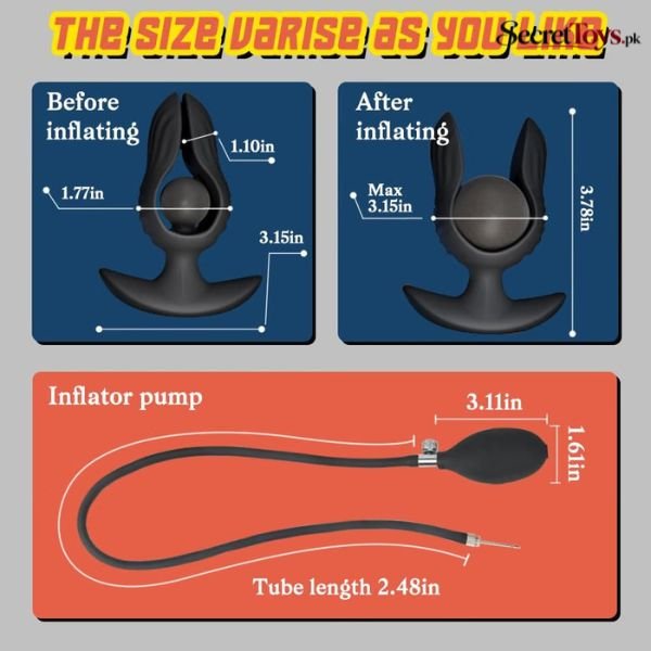 10 Mode Inflatable Vibrating Anal Plug thumbnail 3