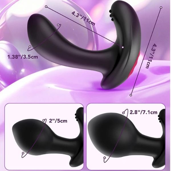 Remote Control Inflatable Vibrating Prostate Massager thumbnail 2