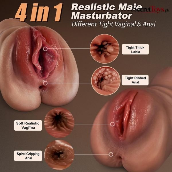 4 in 1 Realistic Masturbator For Male thumbnail 3