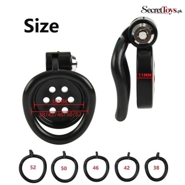 Press Lock Flat Male Chastity Cage thumbnail 3