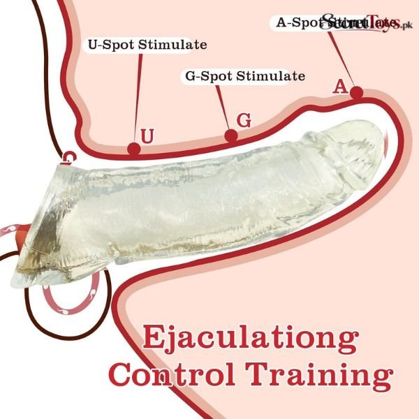 8.5 Inch Soft Silicone Penis Sleeve Extender thumbnail 3