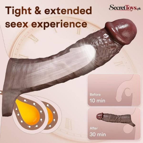 8.48 Inch Vibrating Penis Sleeve Extender thumbnail 2