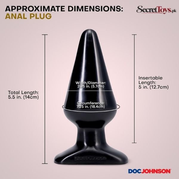 Doc Johnson Large Black Anal Plug thumbnail 2