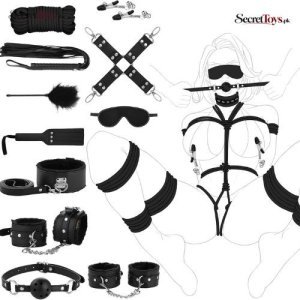 11 Pcs BDSM Bondage Kit Sex Toys for Beginner with Handcuffs