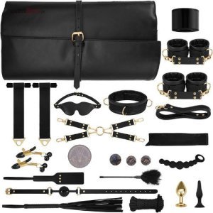 21 PCS BDSM Bondage Restraint Kit with Adjustable Wrist