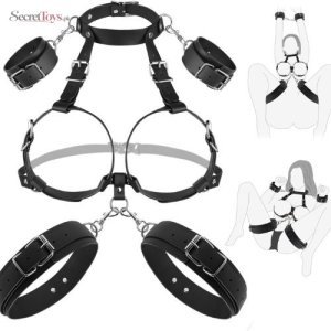 BDSM Bondage Restraint Kit with Adjustable Ankle Cuffs