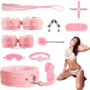 10 Pcs BDSM Bondage Kit for Beginners with Ball Gag