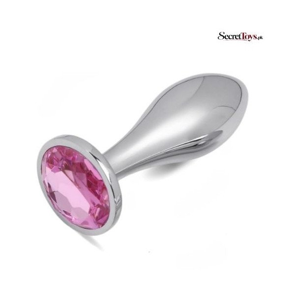 Small Anal Plug for Beginners Pink G Spot Jewel Adult Toy