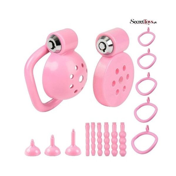 Press Lock Chastity Cage Set for Male in Pakistan