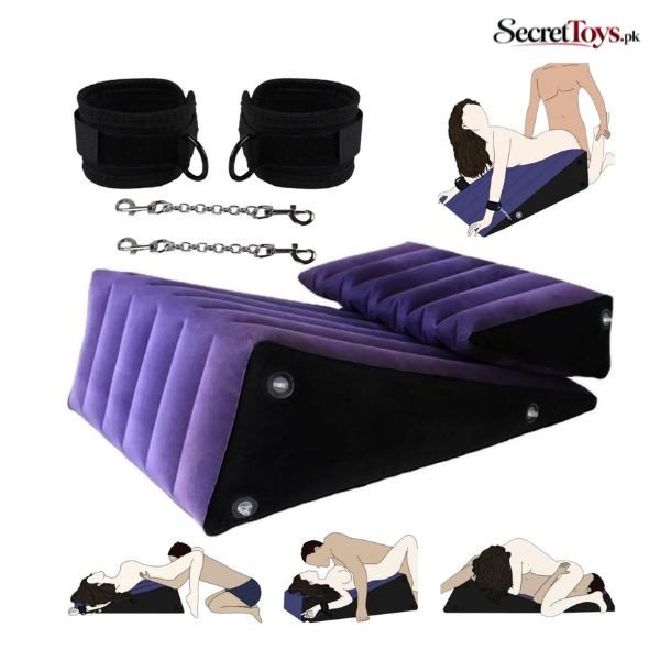 Inflatable Sex Pillow Cushion Sofa Set with Handcuffs
