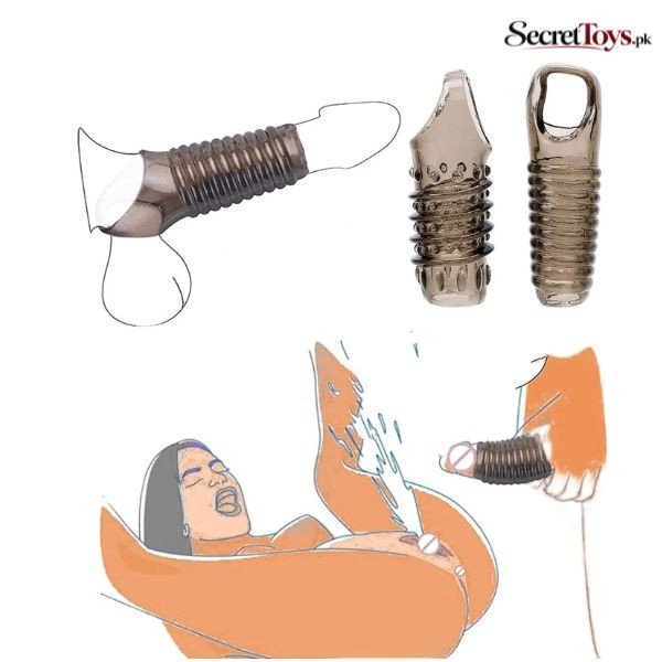 2 Piece Penis Sleeve and Cock Ring Set for Men