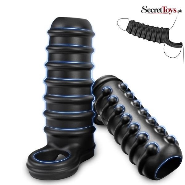 3D Textured Silicone Penis Sleeve for Men
